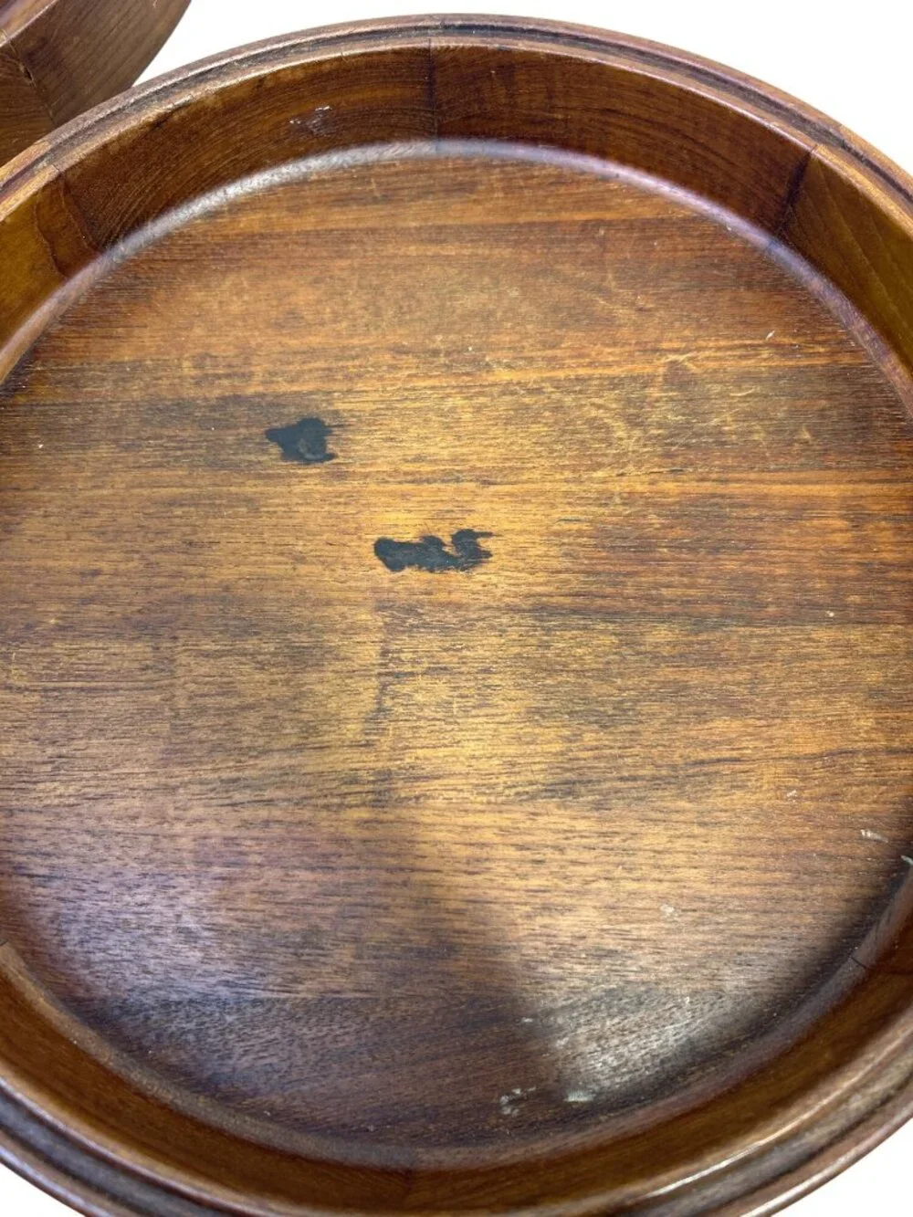 Vtg Dansk Designs Denmark IHQ Teak Round Serving Trays Set of 2 Jens Quistgaard